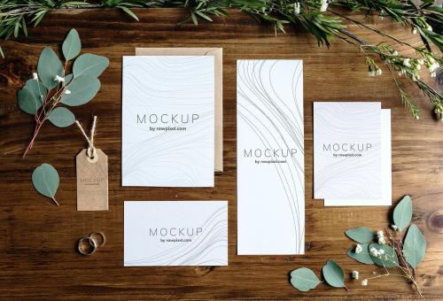 Wedding reception stationery mockup design set - 502849