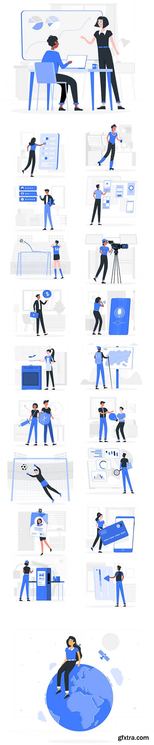 Vector People Live Situation Illustrations Vol 5