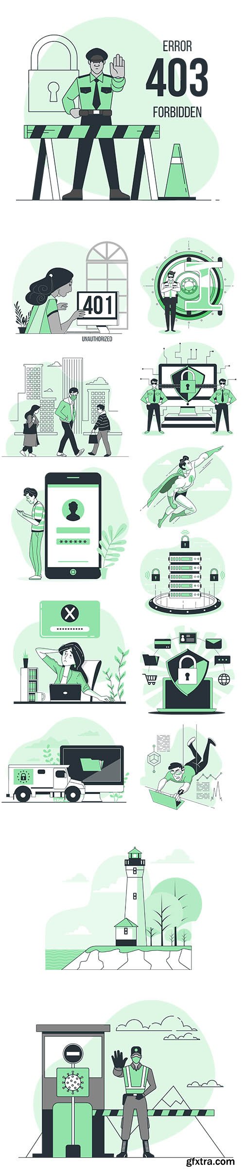 Vector Illustrations Security Concept