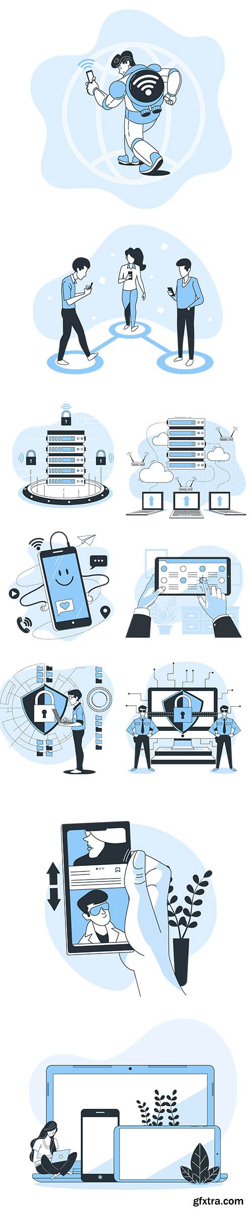 Vector Illustrations Technology Concept Vol 2