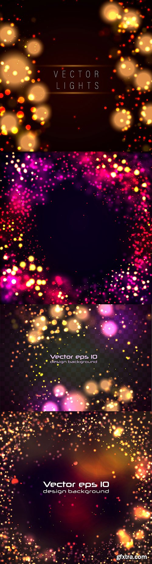 Abstract luxurious golden gloss bokeh lights background
