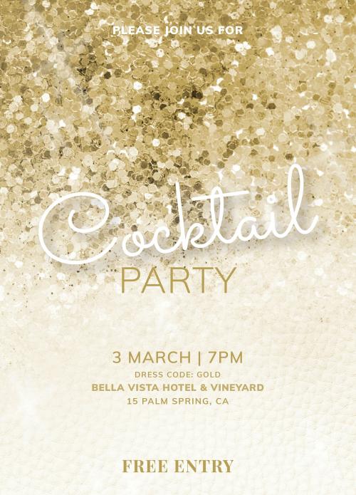 Cocktail party invitation card vector - 2280971