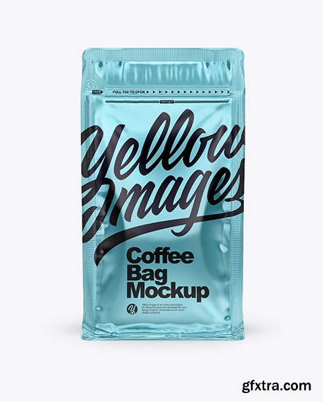 Metallic Coffee Bag with Zipper Mockup 61625