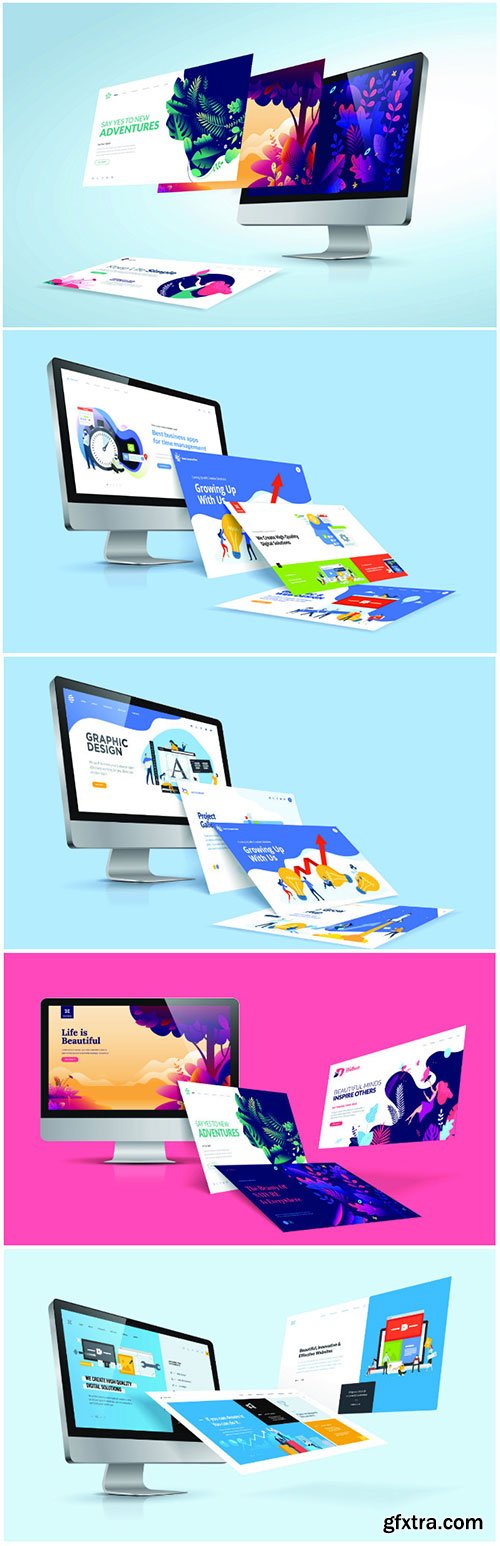 Vector illustration concept of website design and development