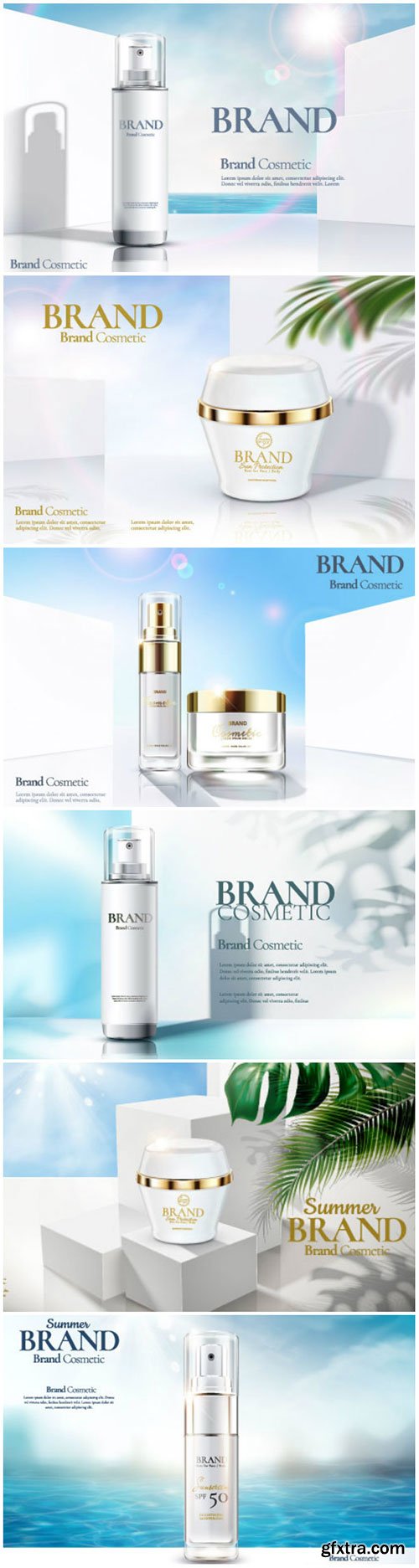 Brand cosmetic design, foundation banner ads