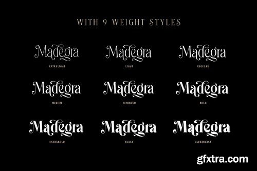 CM - Madegra Serif (9 Weight Font Styles) 5043797