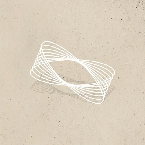 3D abstract white shape vector - 2051714