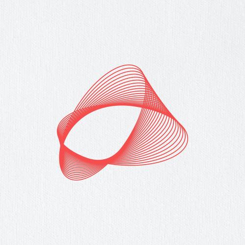 3D abstract red shape vector - 2051731