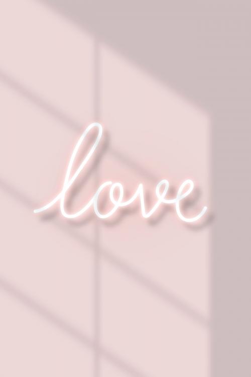 Love neon text with natural light vector - 2053642