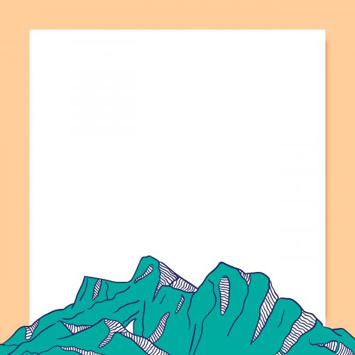 Green mountain background template vector - 2054593