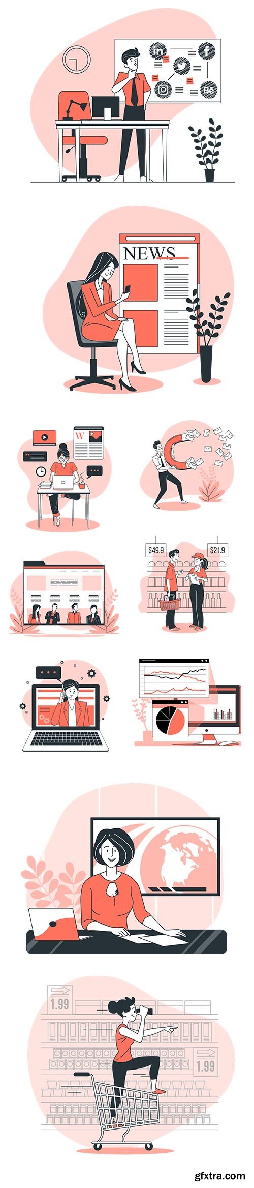 Vector Illustrations Marketing Concept Vol 2