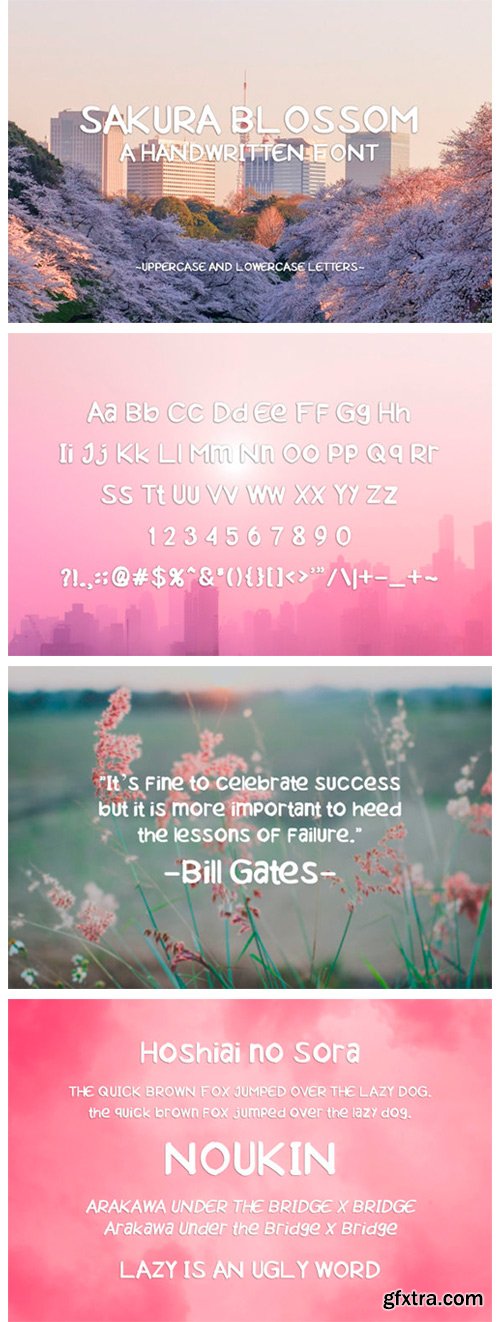 Sakura Blossom Font