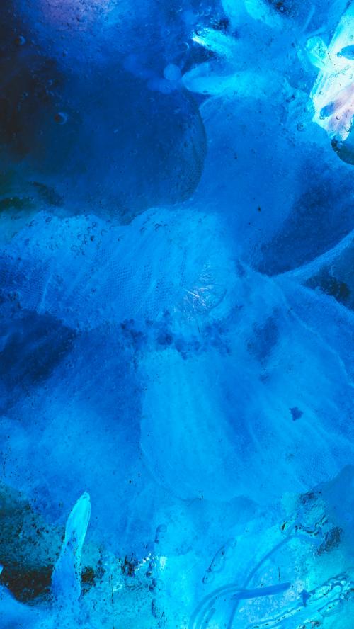 Abstract blue watercolor flower design painting mobile wallpaper - 2279937