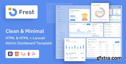 ThemeForest - Frest v2.1 - HTML & Laravel Bootstrap Admin Dashboard Template - 24656841