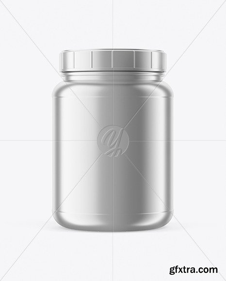 Matte Metallized Protein Jar Mockup 62046