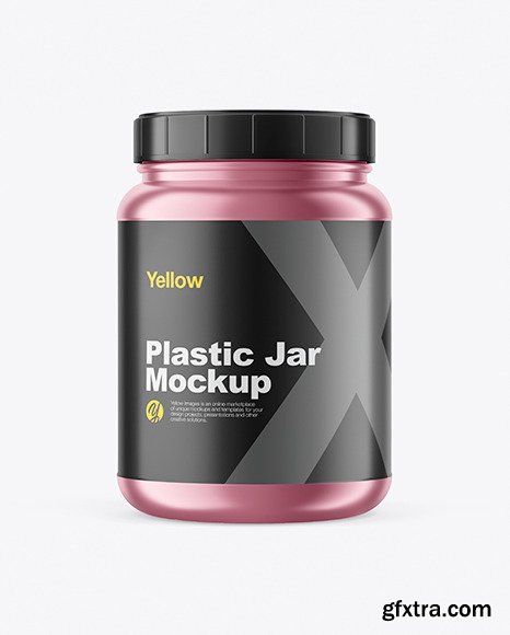 Matte Metallized Protein Jar Mockup 62046