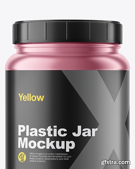 Matte Metallized Protein Jar Mockup 62046