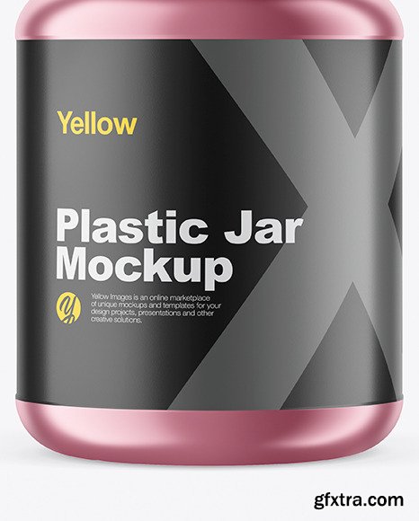 Matte Metallized Protein Jar Mockup 62046