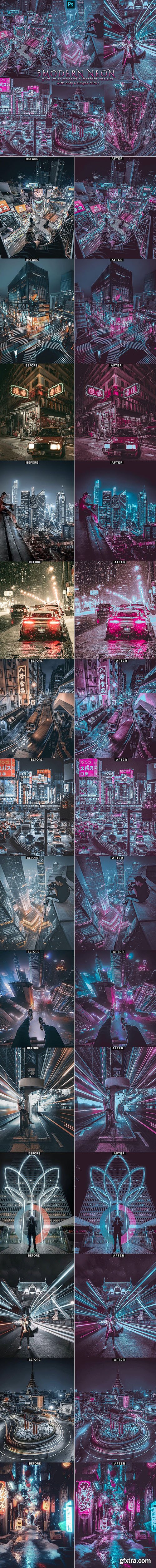 GraphicRiver - Modern Neon - Blogger Insta Photoshop Actions 26272050