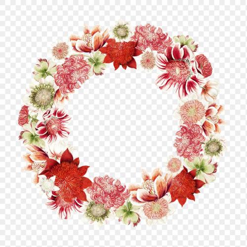 Anemone flower wreath transparent png - 2025447