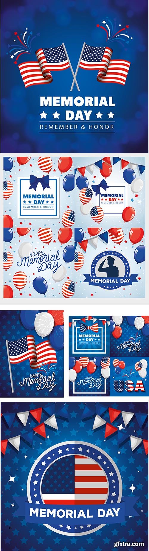 Memorial Day Illustration Set