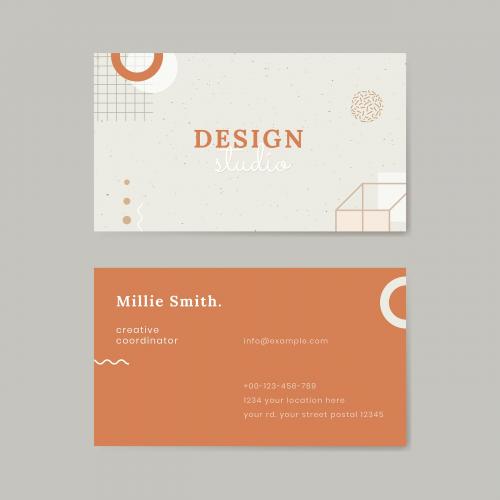 Neo Memphis business card template vector - 2211253