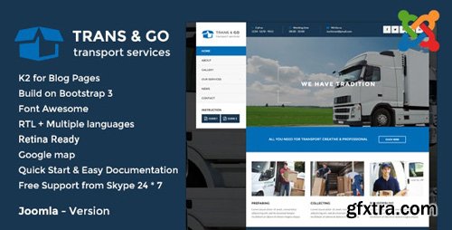 ThemeForest - TransGo v2.0 - Transport & Logistics Joomla Template (Update: 11 April 19) - 14835915