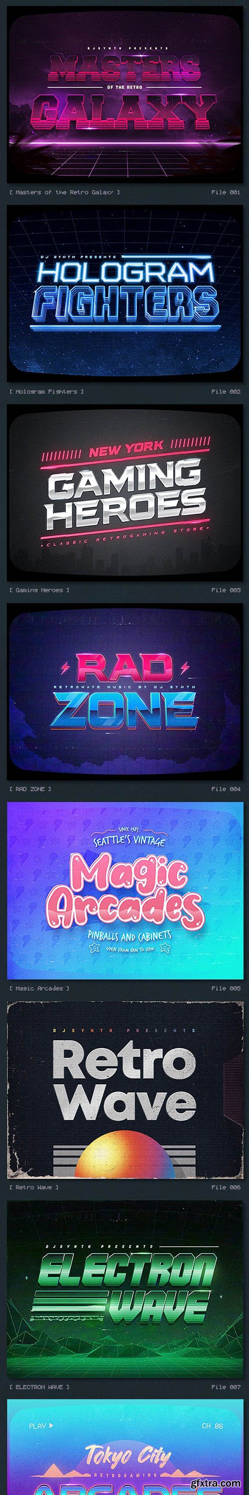 GraphicRiver - Synthwave 80s Retro Text Effects V3 26742705