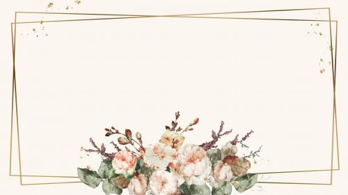 Vintage floral frame illustration vector - 2253383