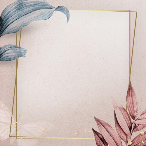 Golden frame on leafy background illustration - 2097181