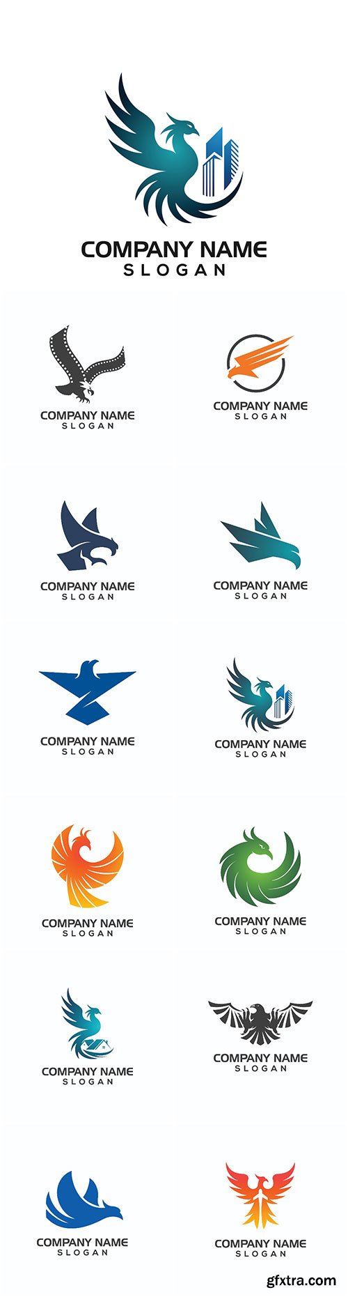 Elegant birds for various logo template