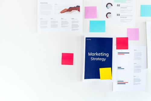 Marketing strategy plans on the wall - 2204161