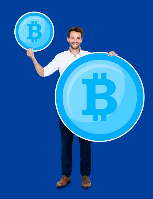 Businessman investing in bitcoin cryptocurrency electronic cash - 492527