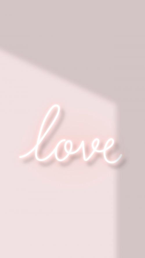 Love neon text with natural light vector - 2053647