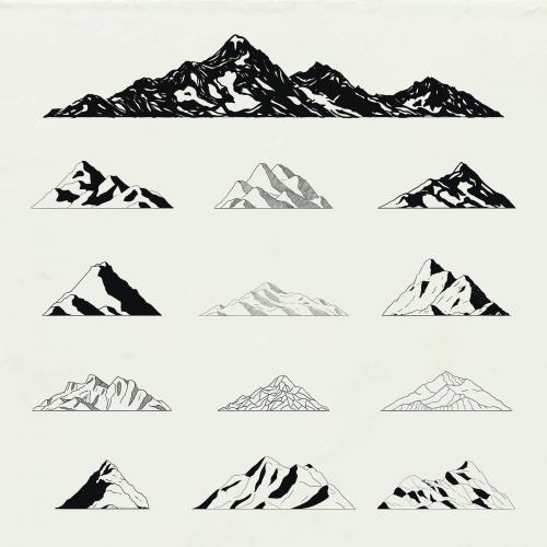 Mountain shapes for logo vector - 2054581