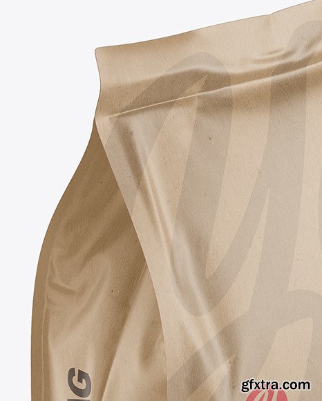 Kraft Food Bag Mockup -Half Side View 62011