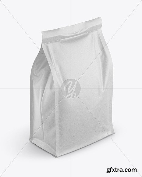 Kraft Food Bag Mockup -Half Side View 62011