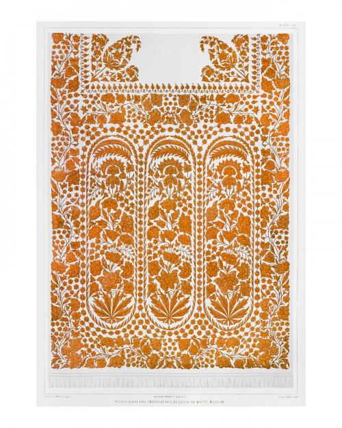 Indian ethnic pattern vintage illustration wall art print and poster design remix from original artwork of Sir Matthew Digby Wyatt. - 2267419