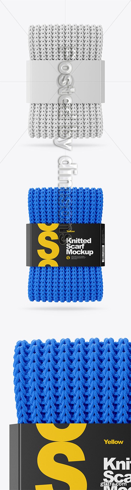 Knitted Scarf With Paper Label Mockup 29362