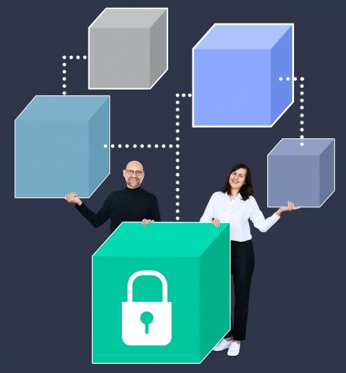 Business partners with a secure blockchain - 492653