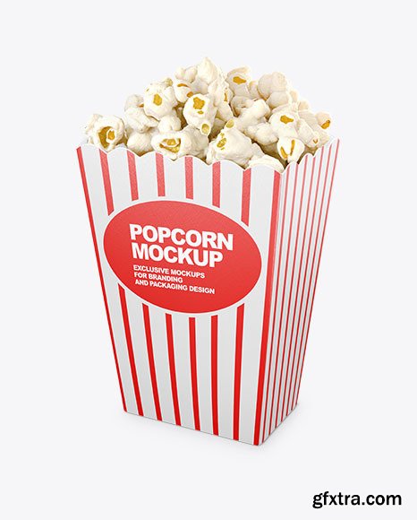 Popcorn Bag Mockup - Half Side View 61737