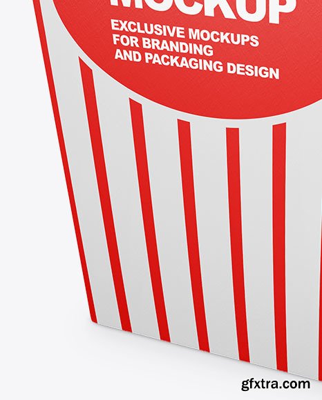 Popcorn Bag Mockup - Half Side View 61737