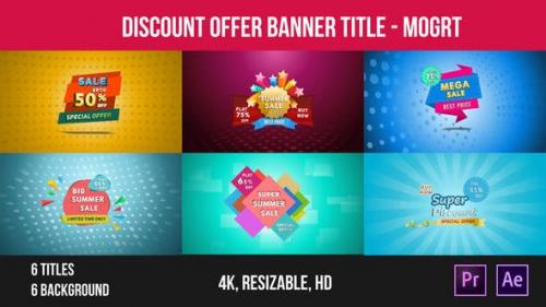 Videohive - Discount Offer Banner Title – Mogrt