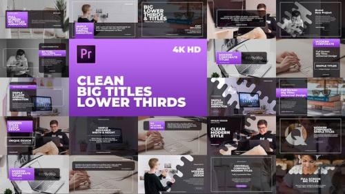 Videohive - Clean Big Titles Lower Thirds – Mogrt