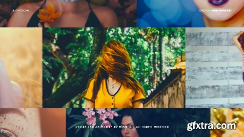 Videohive Mosaic Photo Wall Vlog Logo Reveal 25423444