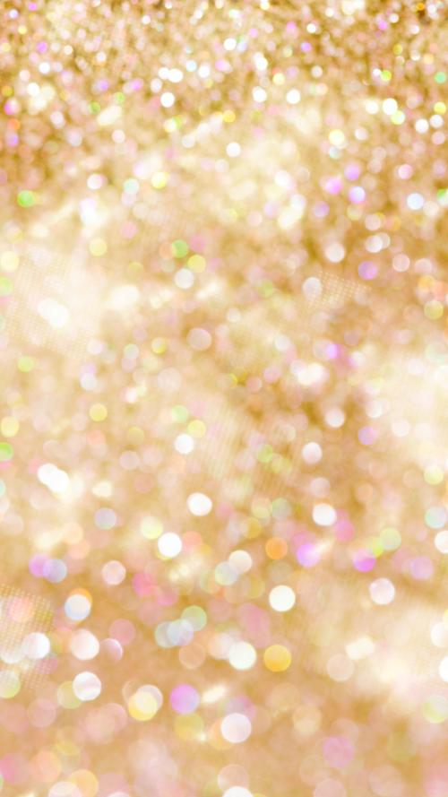 Gold glitter bokeh background mobile phone wallpaper - 2281017