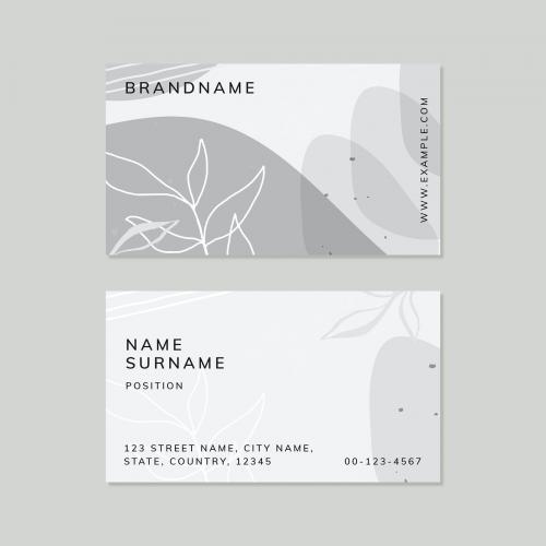 Abstract botanical Memphis business card vector - 2210380