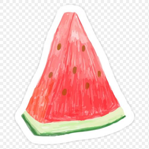 Watermelon slice isolated on transparent background - 2034594