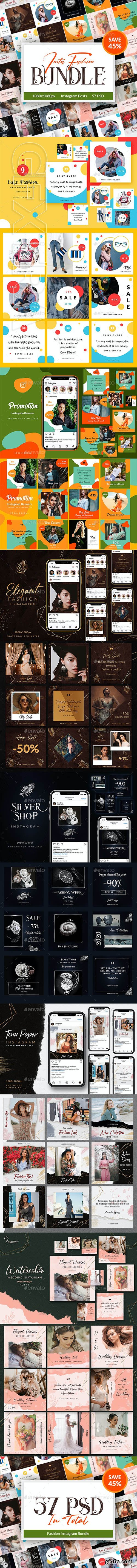 GraphicRiver - 57 Fashion Instagram Posts - Bundle 26981307