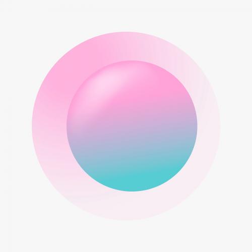 Colorful round gradient element vector - 1235089